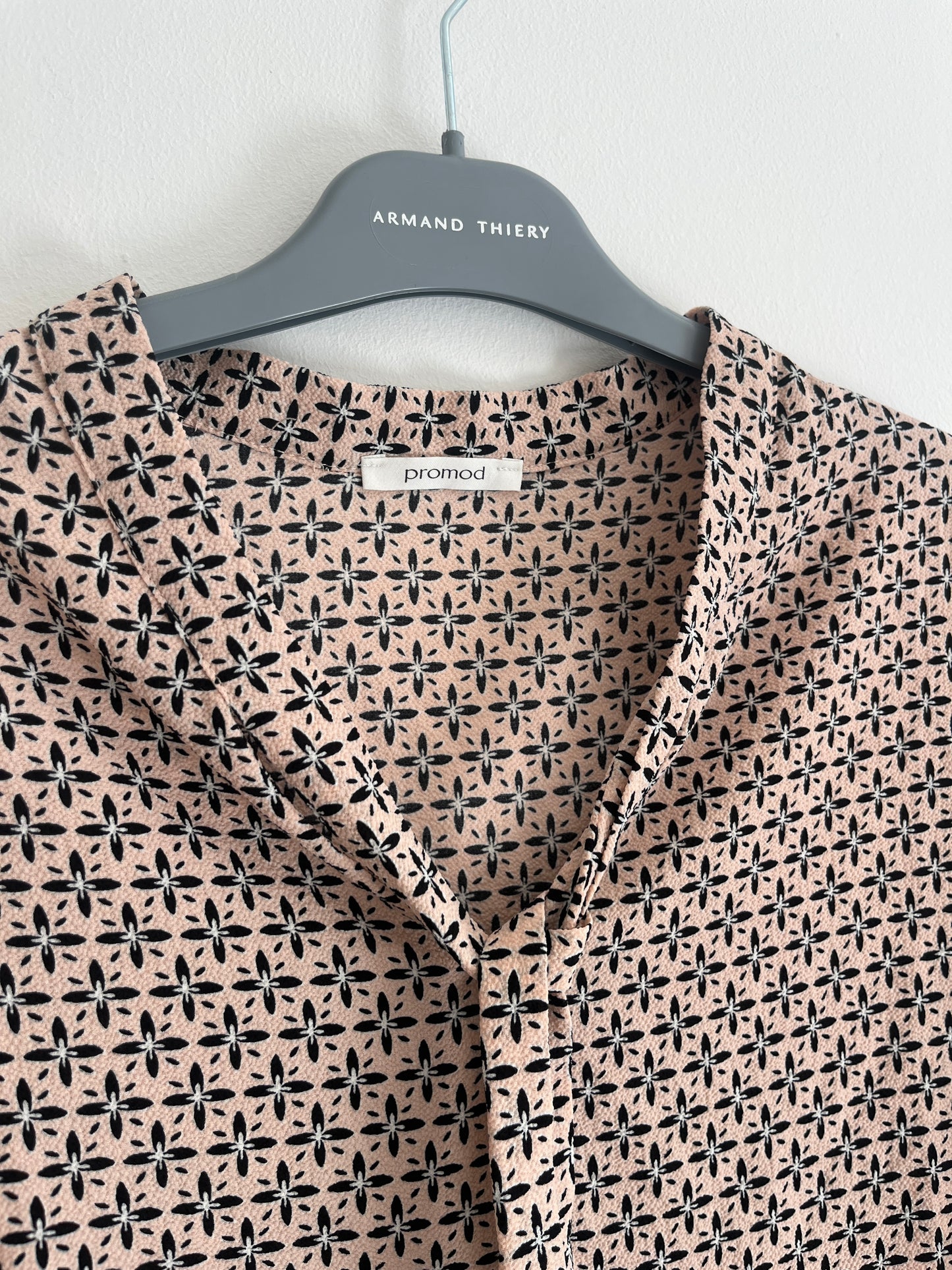 Top fluide rose pale à motifs Promod - M