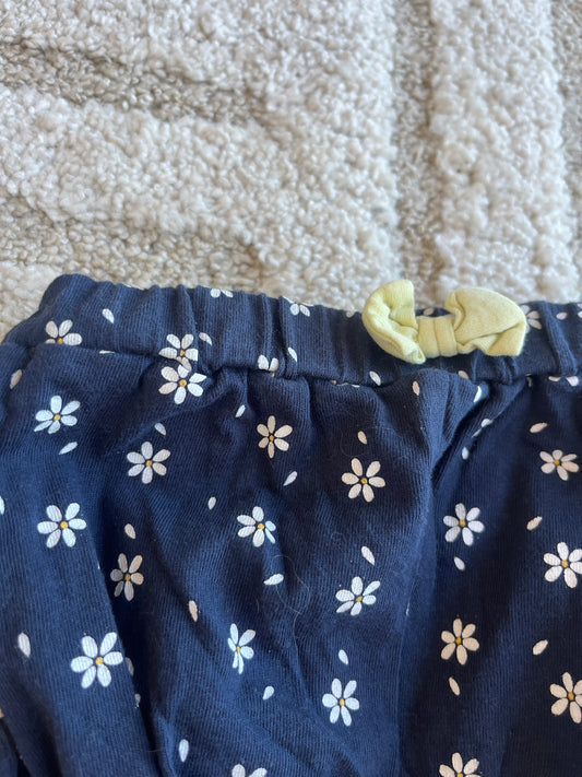 Bloomer bleu marine motifs fleurs - 12 mois