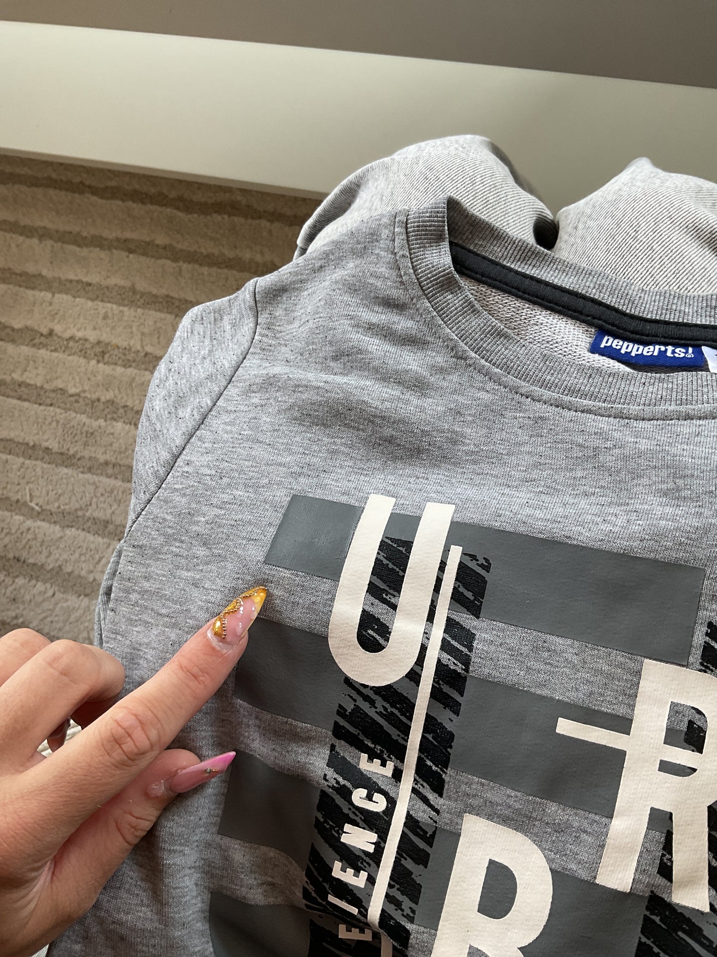 Sweat à manches longues gris « urban » Pepperts - 10 ans