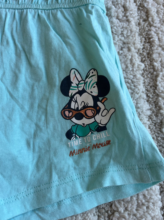 Barboteuse turquoise à bretelles Minnie - 18 mois