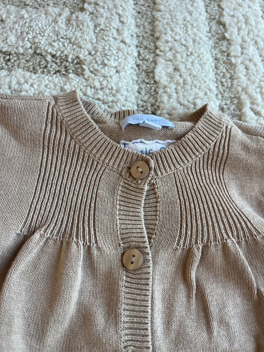 Cardigan à manches longues beige - 12 mois