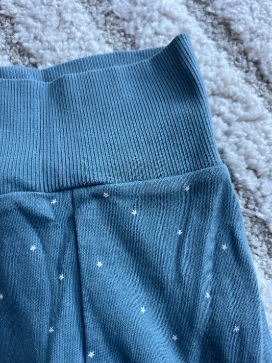 Legging bleu canard avec pieds motifs étoiles - 6 mois