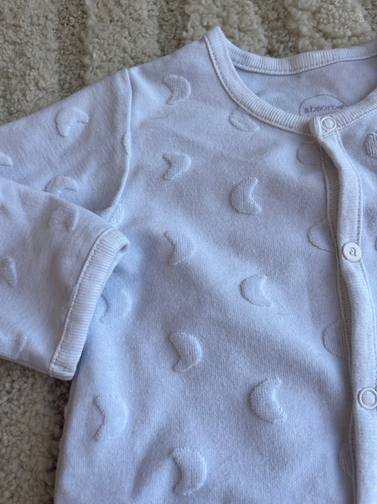 Pyjama léger blanc lunes en relief Absorba - 9 mois