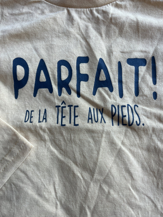 T-shirt à manches longues jaune « parfait de la tête aux pieds » - 6 mois