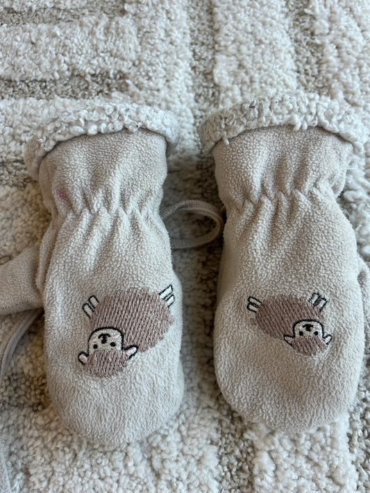 Paire de moufles polaire beige Isotoner - 2/4 ans