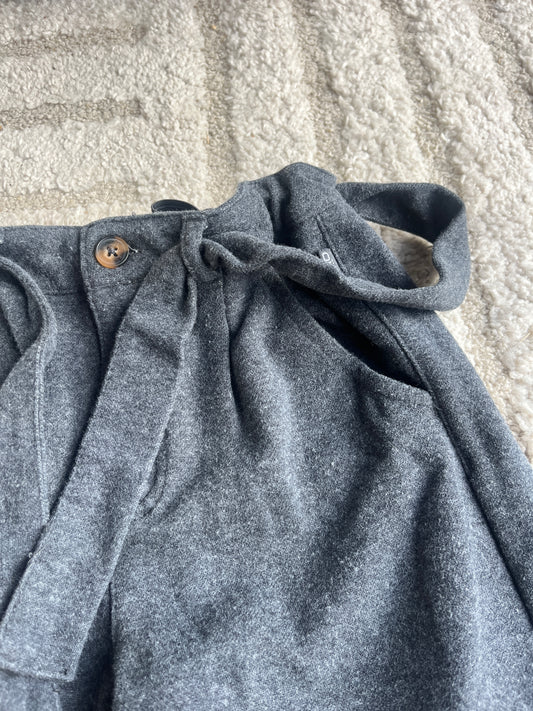 Pantalon large habillé gris avec ceinture - 6 ans