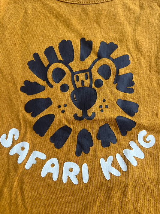 T-shirt à manches courtes moutarde « safari king » - 3 ans