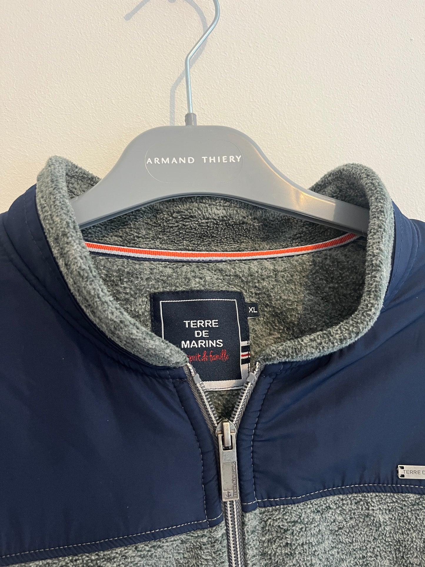 Veste polaire grise et bleue Terre de Marins - XL