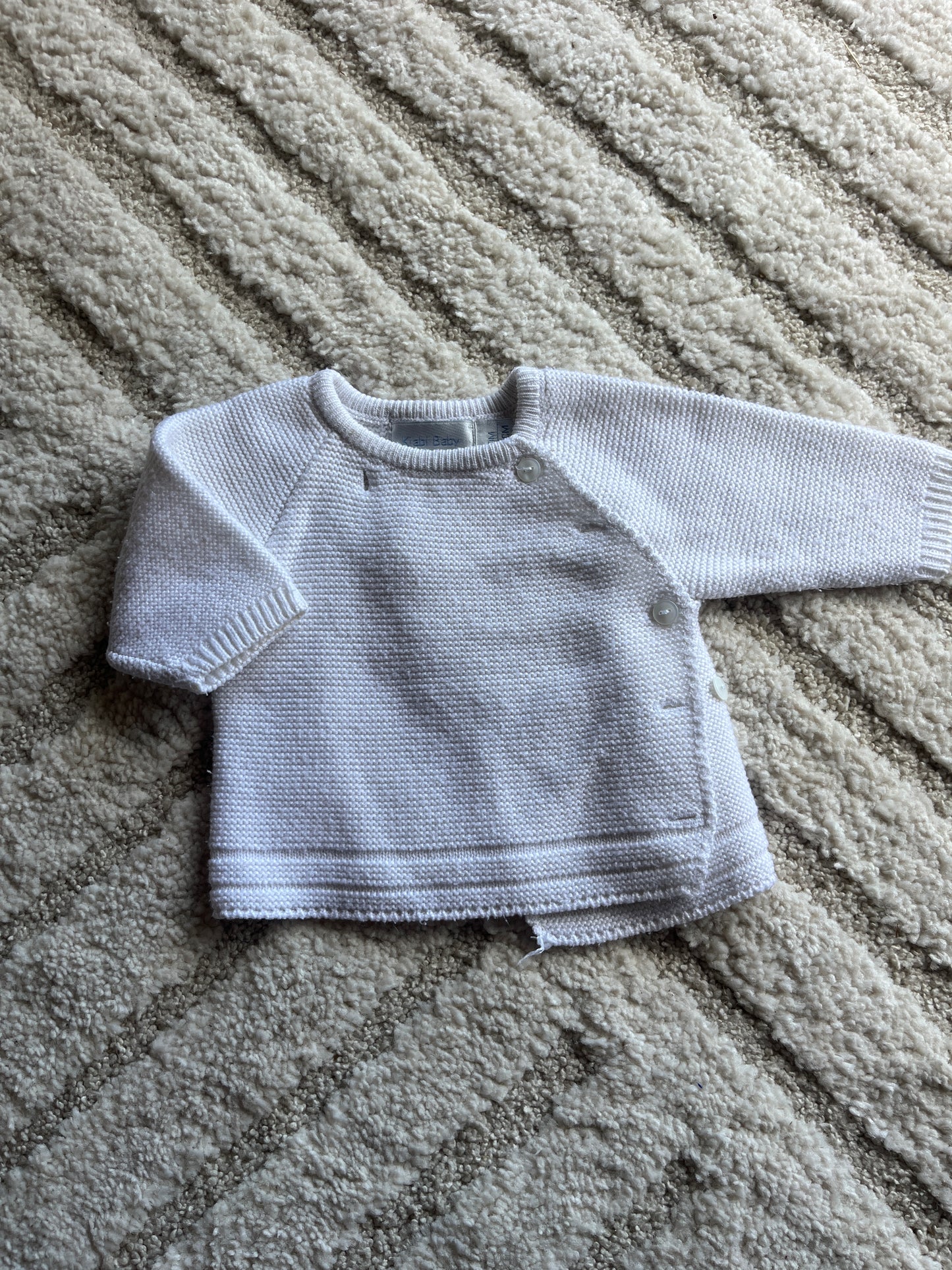 Brassière asymétrique en maille blanche - 1 mois