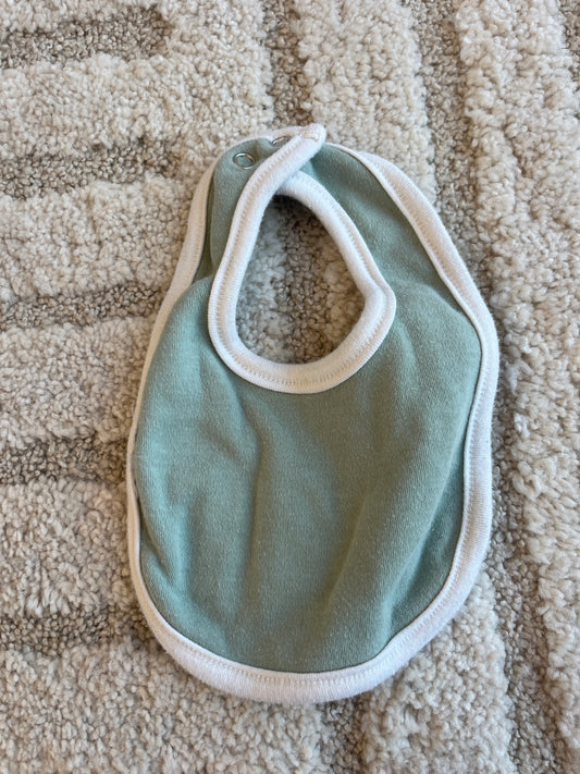 Bavoir vert et blanc éléphant - 0/3 mois