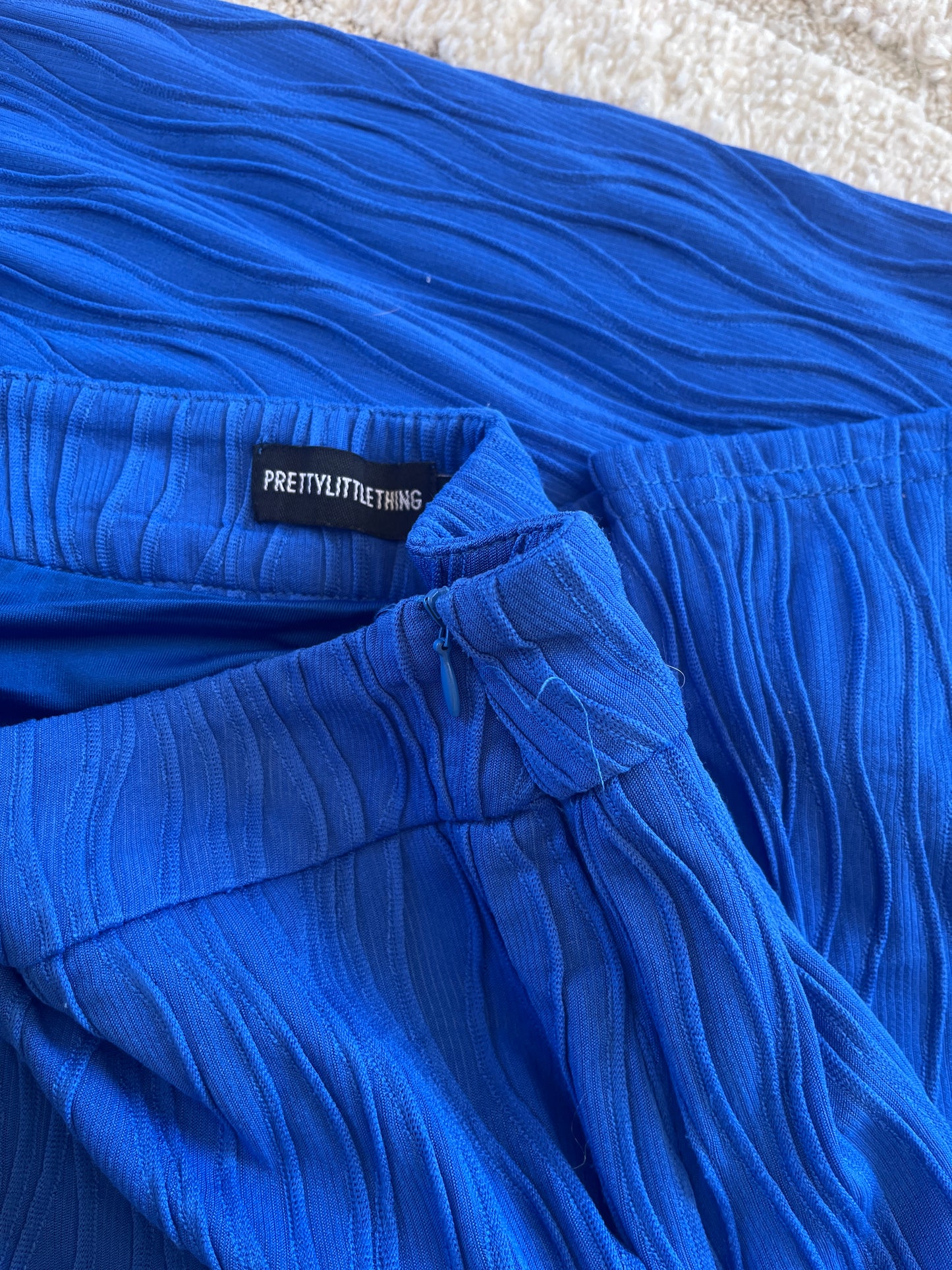 Ensemble haut court croisé et bas large bleu PLT - S