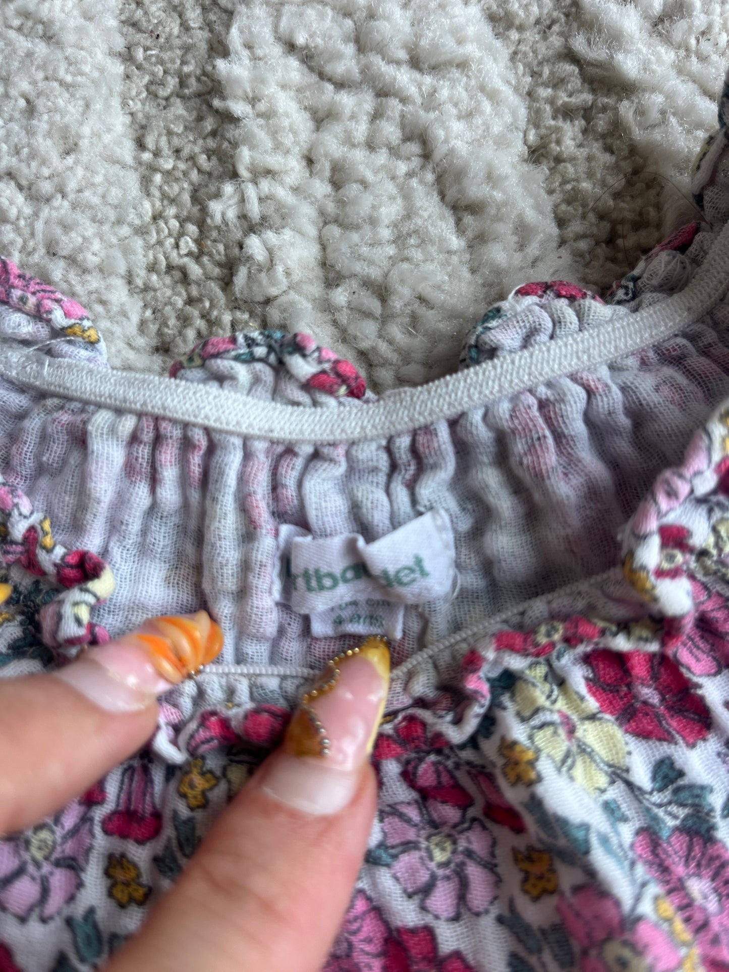 Robe été à manches courtes fleurie Vertbaudet - 4 ans