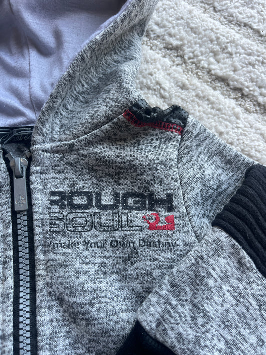 Gilet zippé à capuche gris chiné RG 512 Édition Spéciale - 9 mois