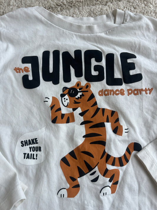 T-shirt à manches longues crème « jungle » - 3 ans