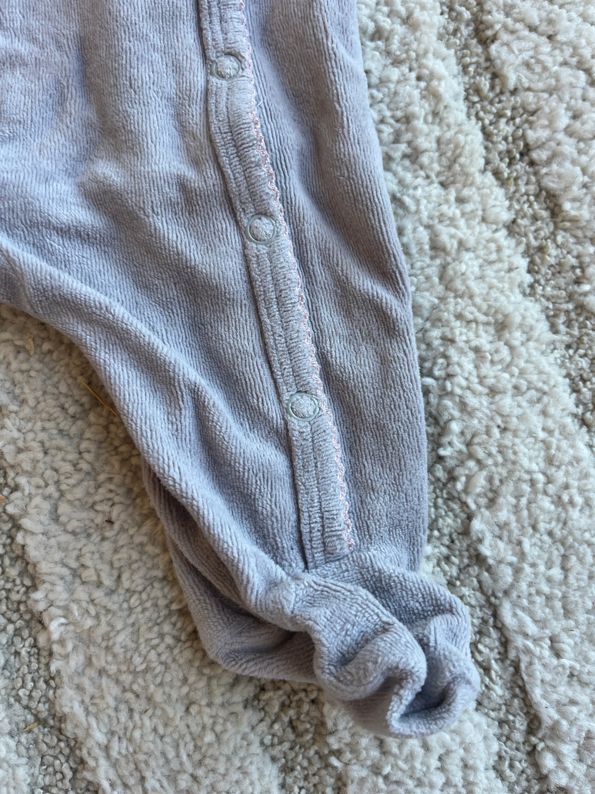 Pyjama velours gris renarde « my sweet love » - 3 mois