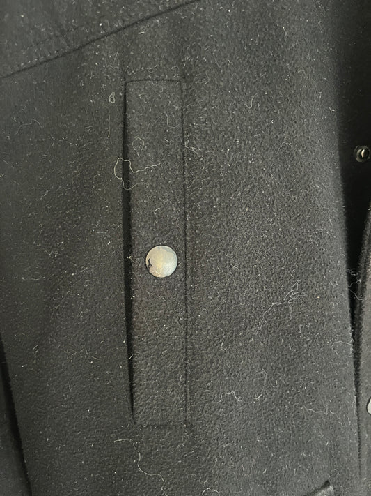 Manteau homme en tissu doux noir Ă capuche - XXL