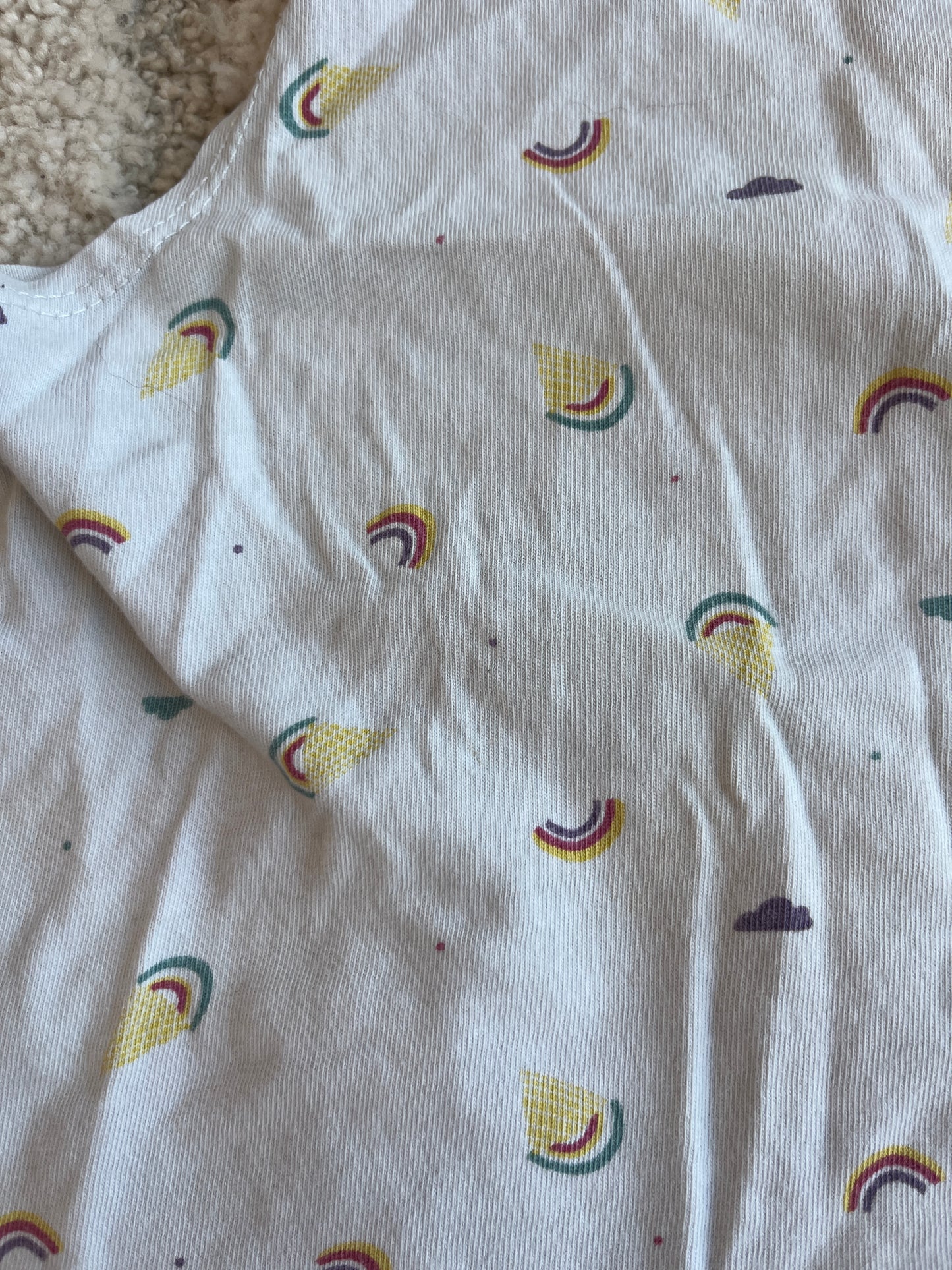 Débardeur blanc motifs arc-en-ciel - 3 ans