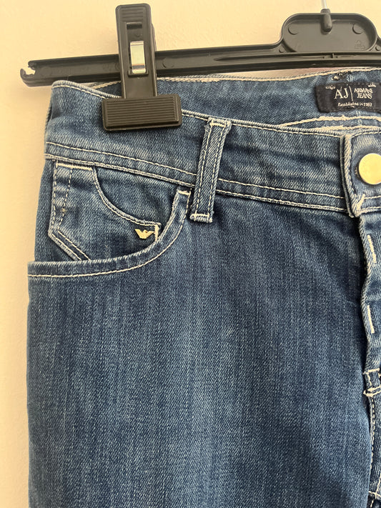 Jean slim bleu brut effet délavé Armani Jeans - S/36
