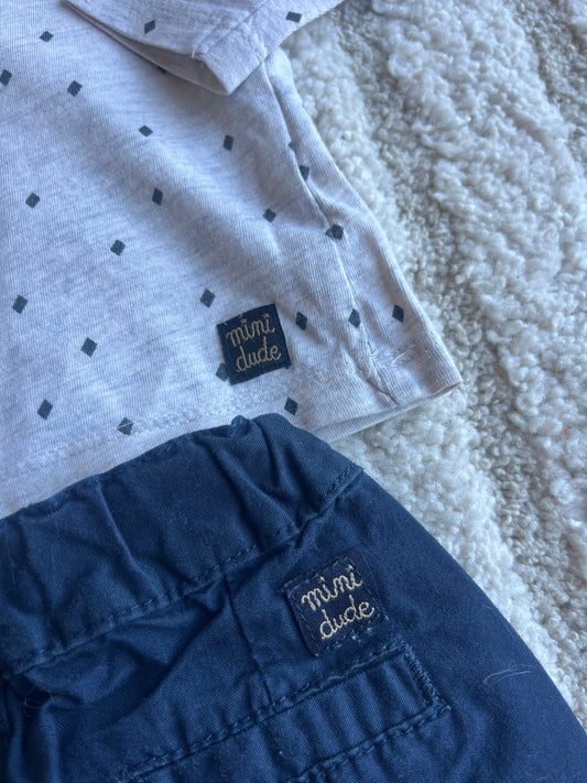 Ensemble 2 pièces haut + jean « mini dude » - 6 mois
