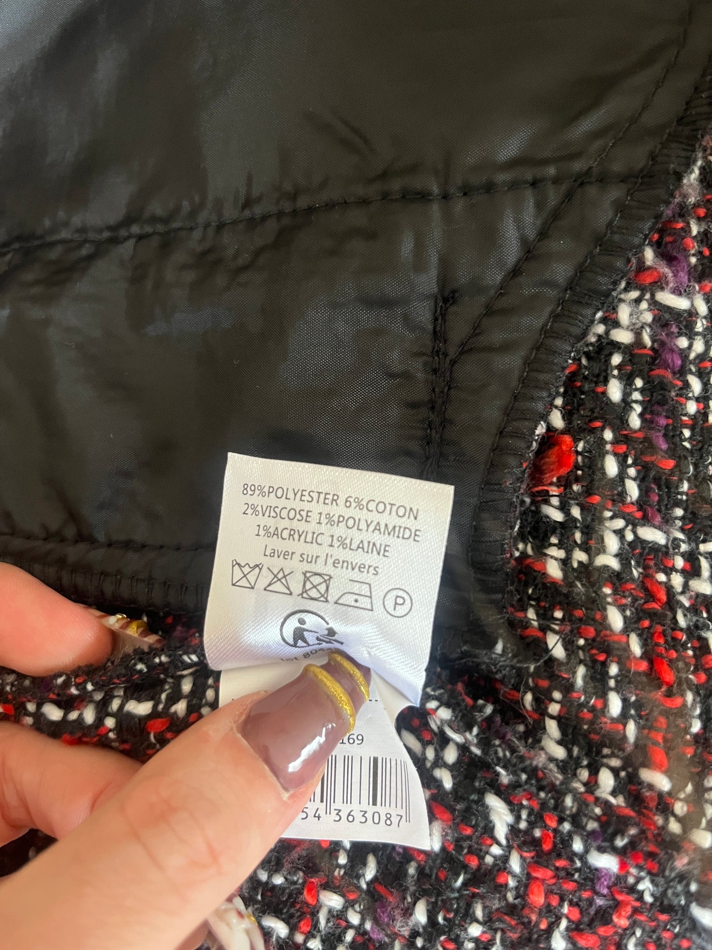 Manteau tweed ceinturé Manoukian - S