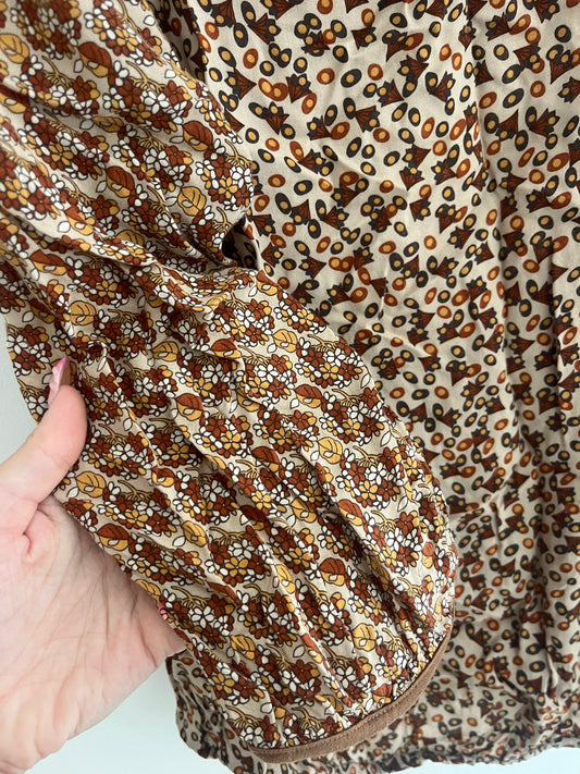 Blouse à manches longues et motifs camel Jacqueline Riu - 40