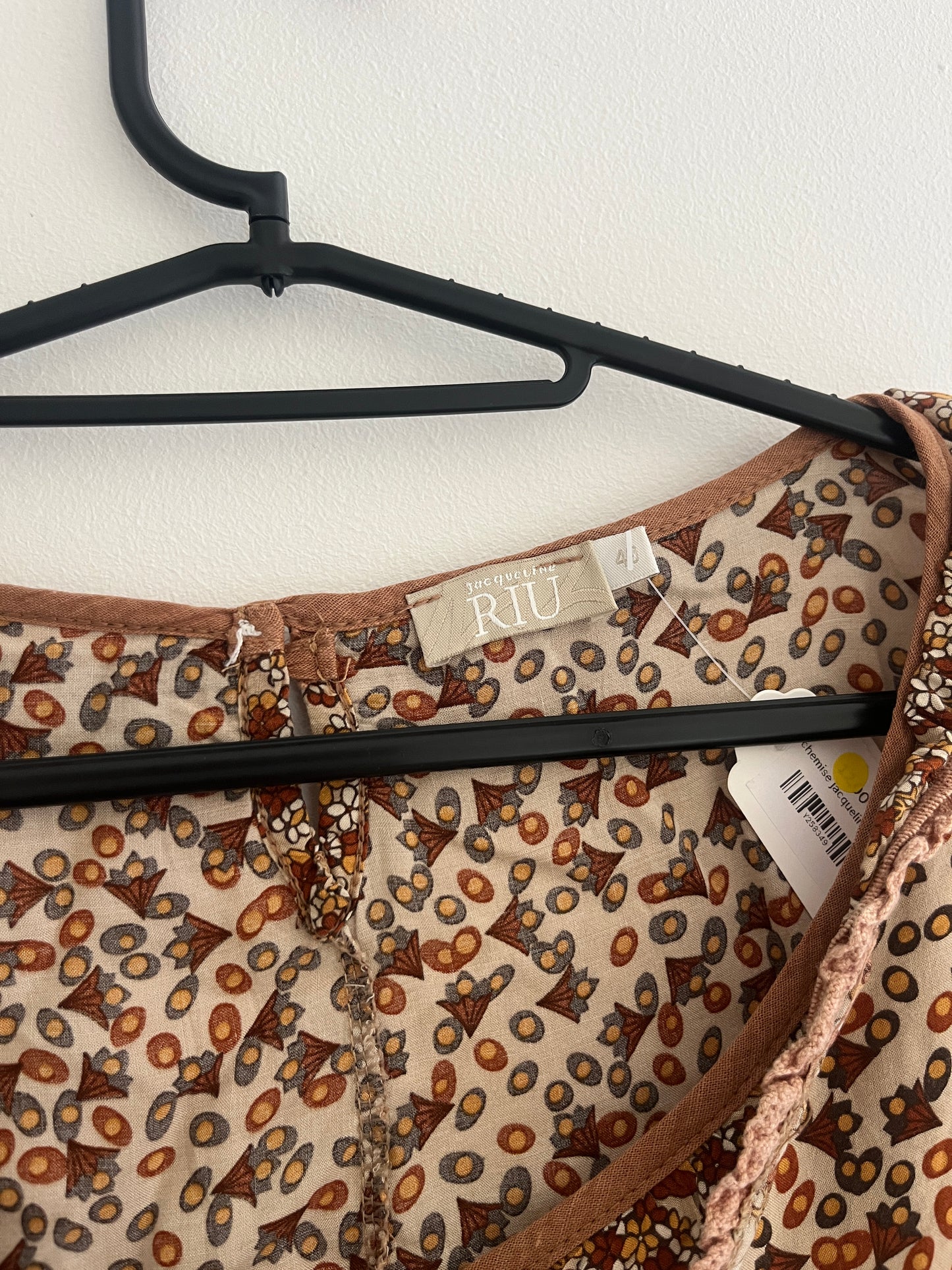 Blouse à manches longues et motifs camel Jacqueline Riu - 40