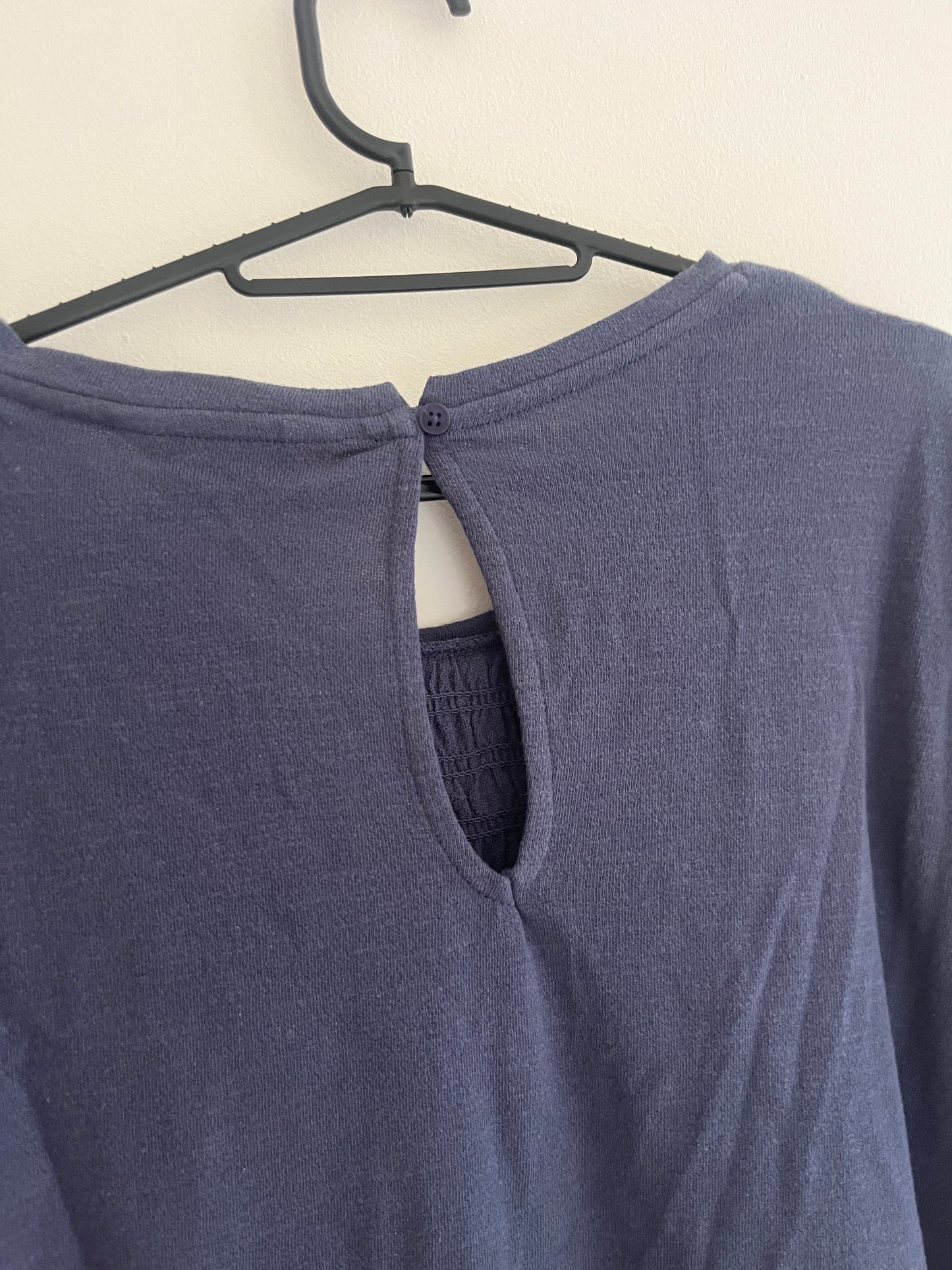 T-shirt à manches longues bleu avec volants - T.20 (48/50)