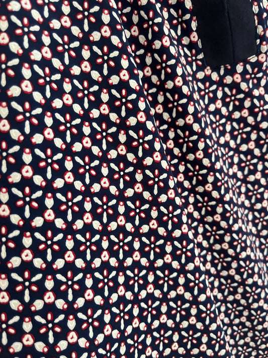 Blouse à motifs bleu et rouge Renatto Bene - T.4 (XL)