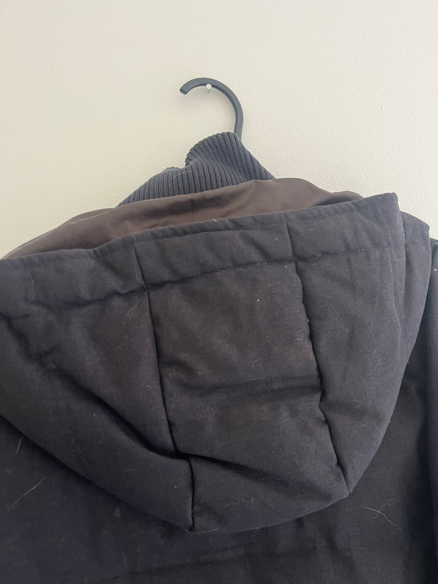 Blouson bleu marine avec capuche en plumes Coveri - 46