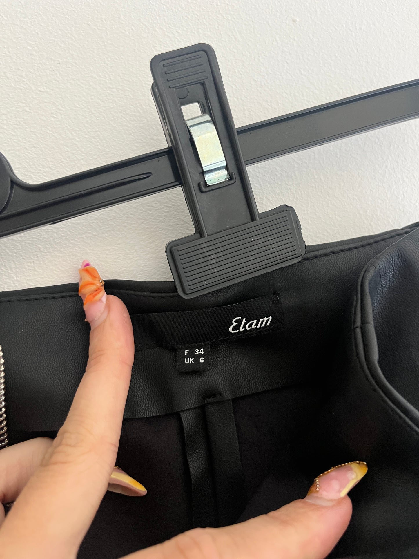 Jupe en simili cuir avec fermeture éclair Etam - 34