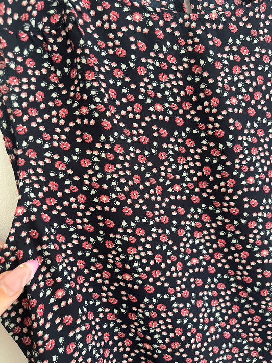 Top sans manches à motifs bleus et rouges - XS