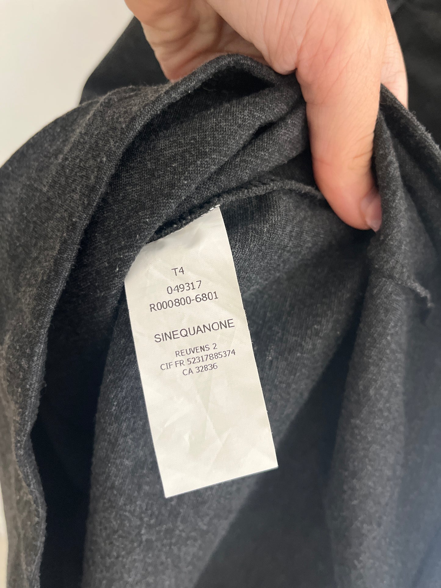 Robe cintrée et froncée grise à manches courtes Sinéquanone - T.4 (L/XL)