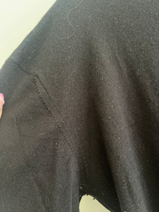 Pull en maille noir avec col roulé Armand Thiery - XL