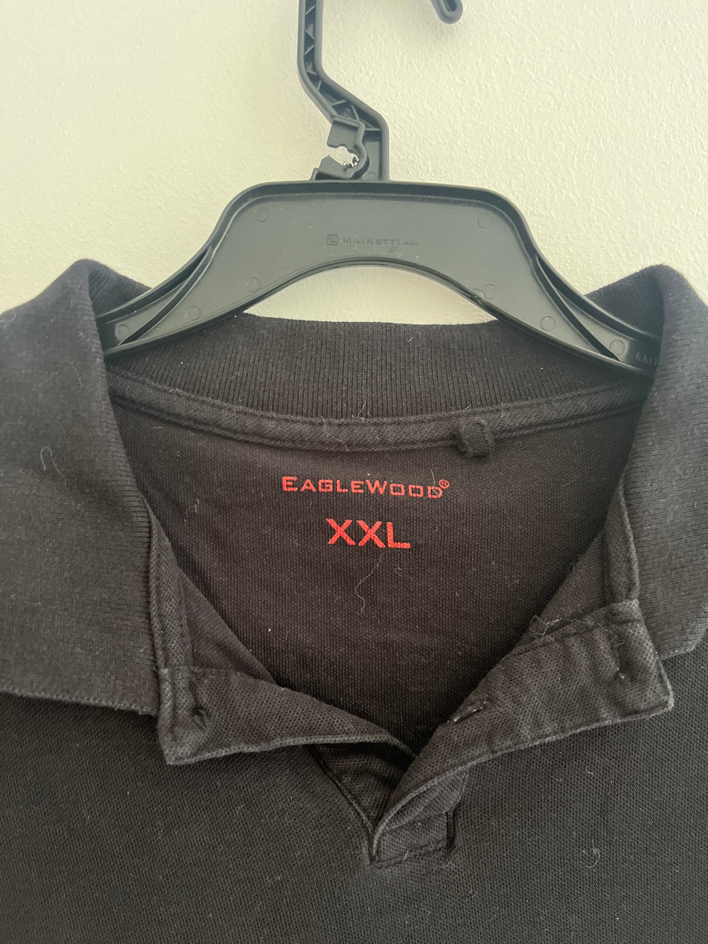 Polo à manches courtes noir EagleWood - XXL