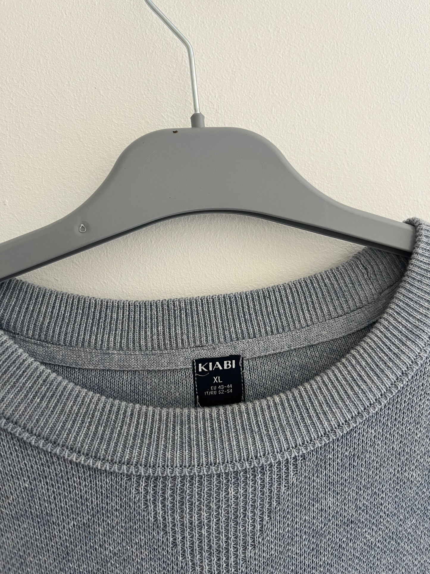 Pull en maille à manches longues bleu clair - XL