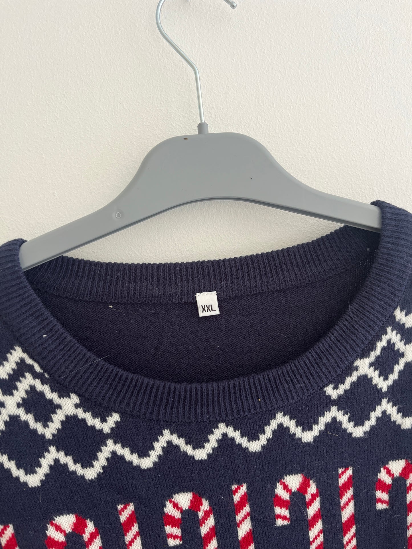 Pull de Noël à manches longues bleu - XXL