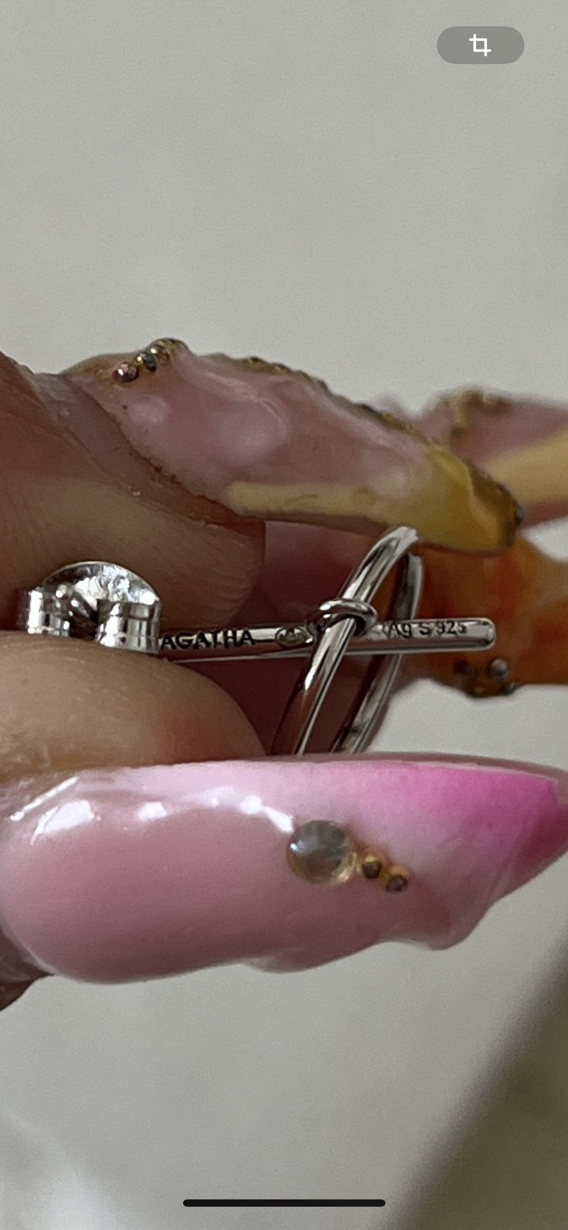 Paire de boucles d’oreille en argent 925/1000ème Agathe