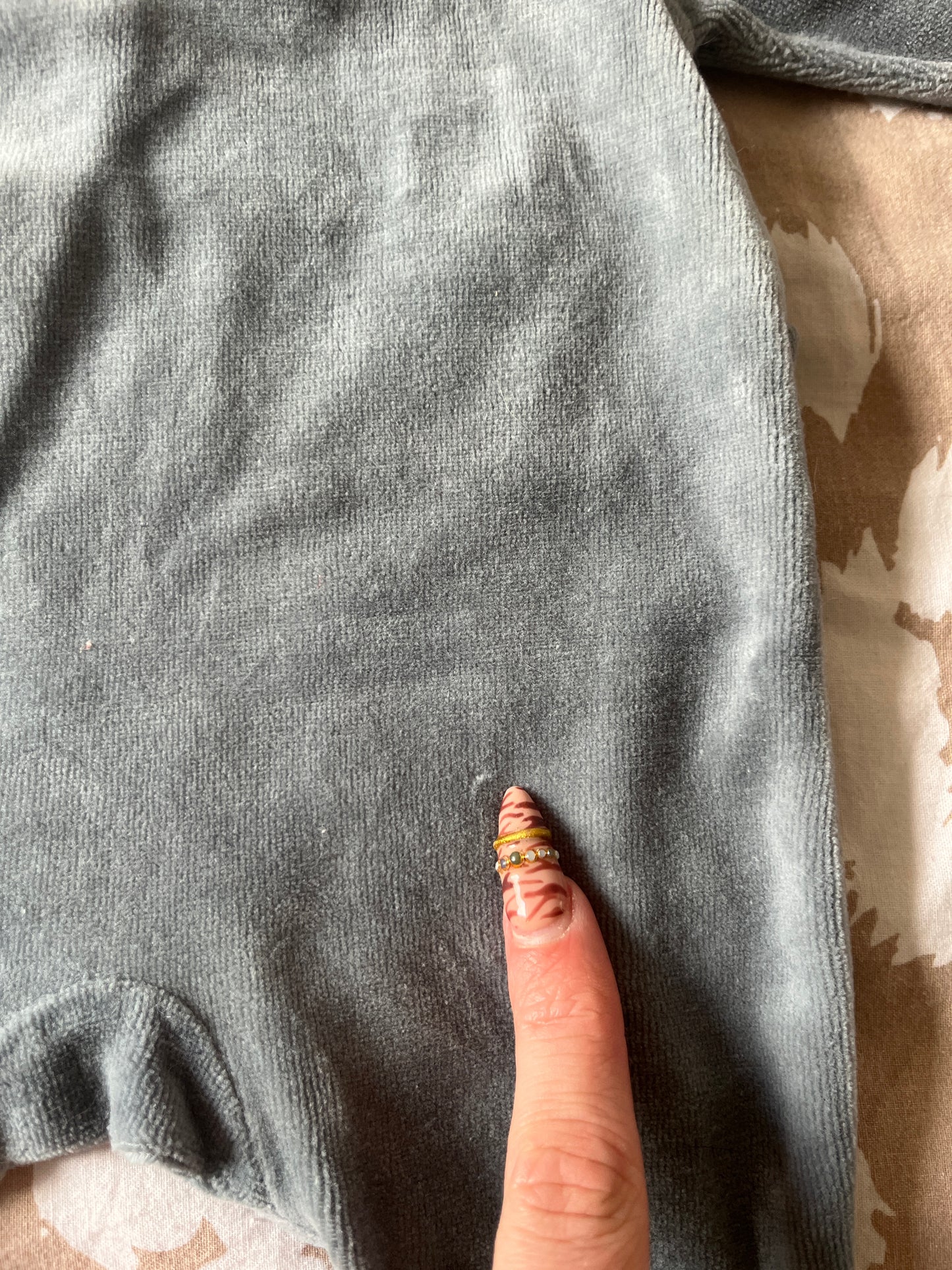 Pyjama en velours « petit rêveur » - 1 mois
