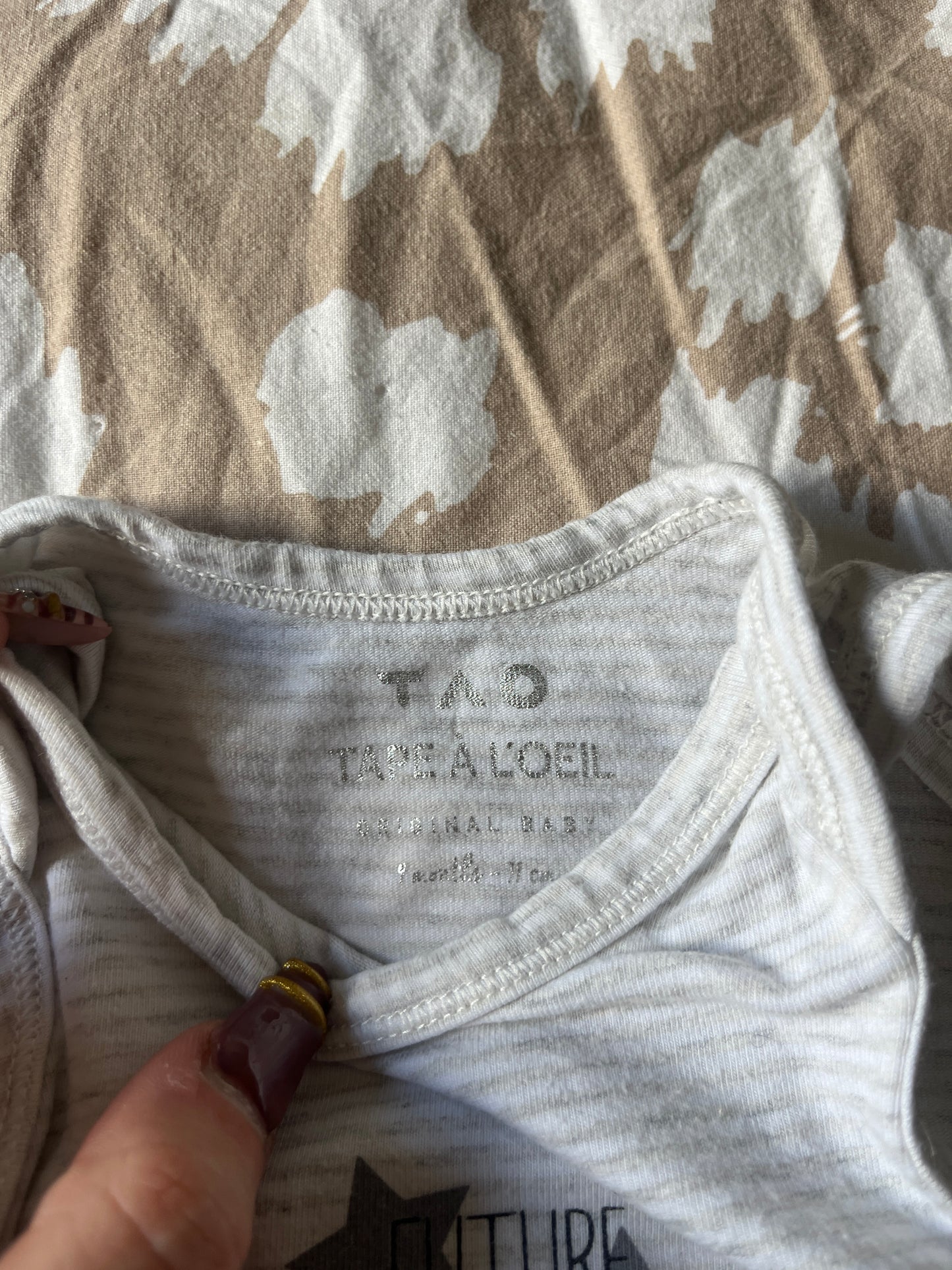 Body sans manches gris chiné motifs étoiles - 9 mois