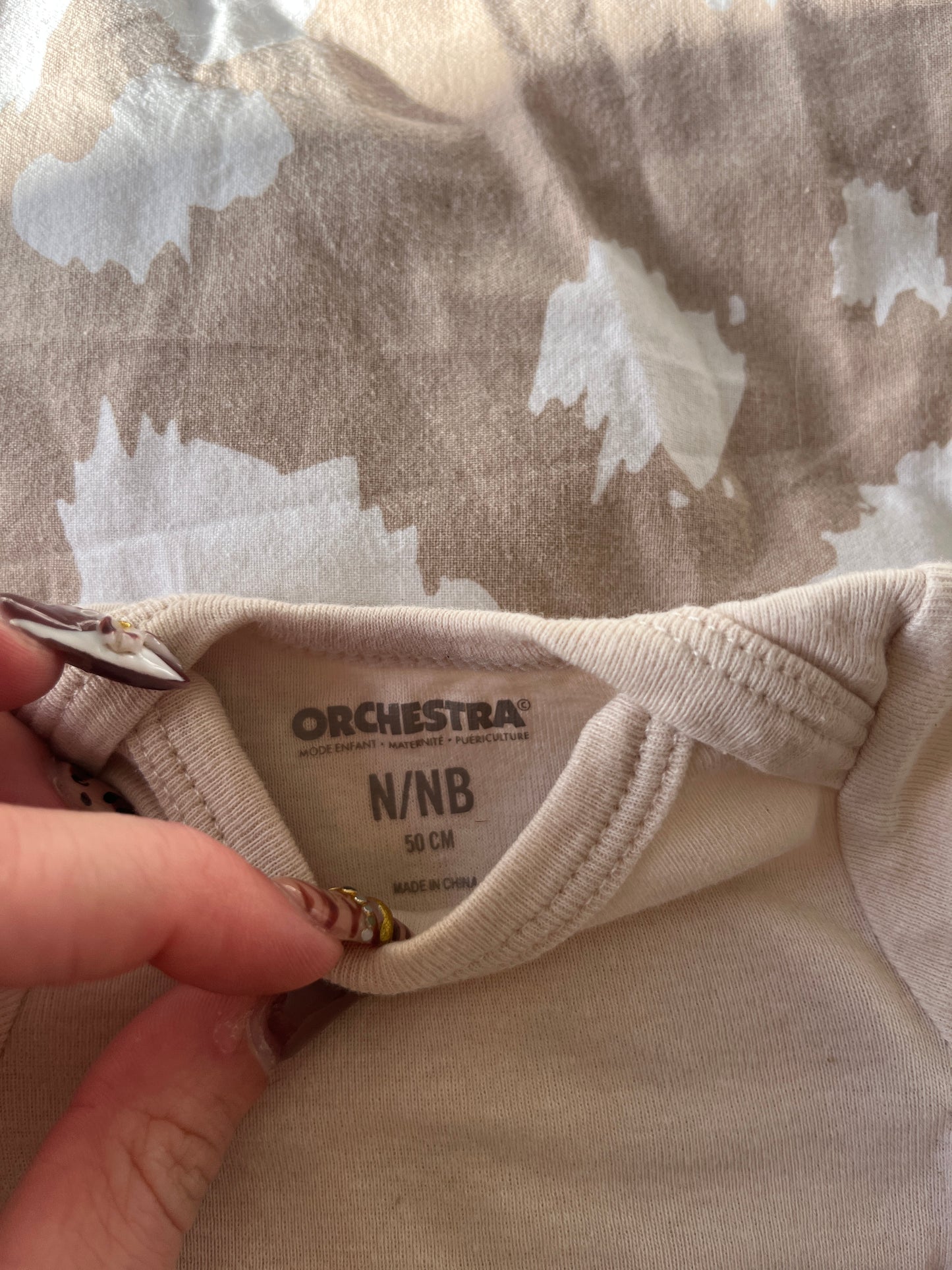 Body manches longues uni beige clair - naissance