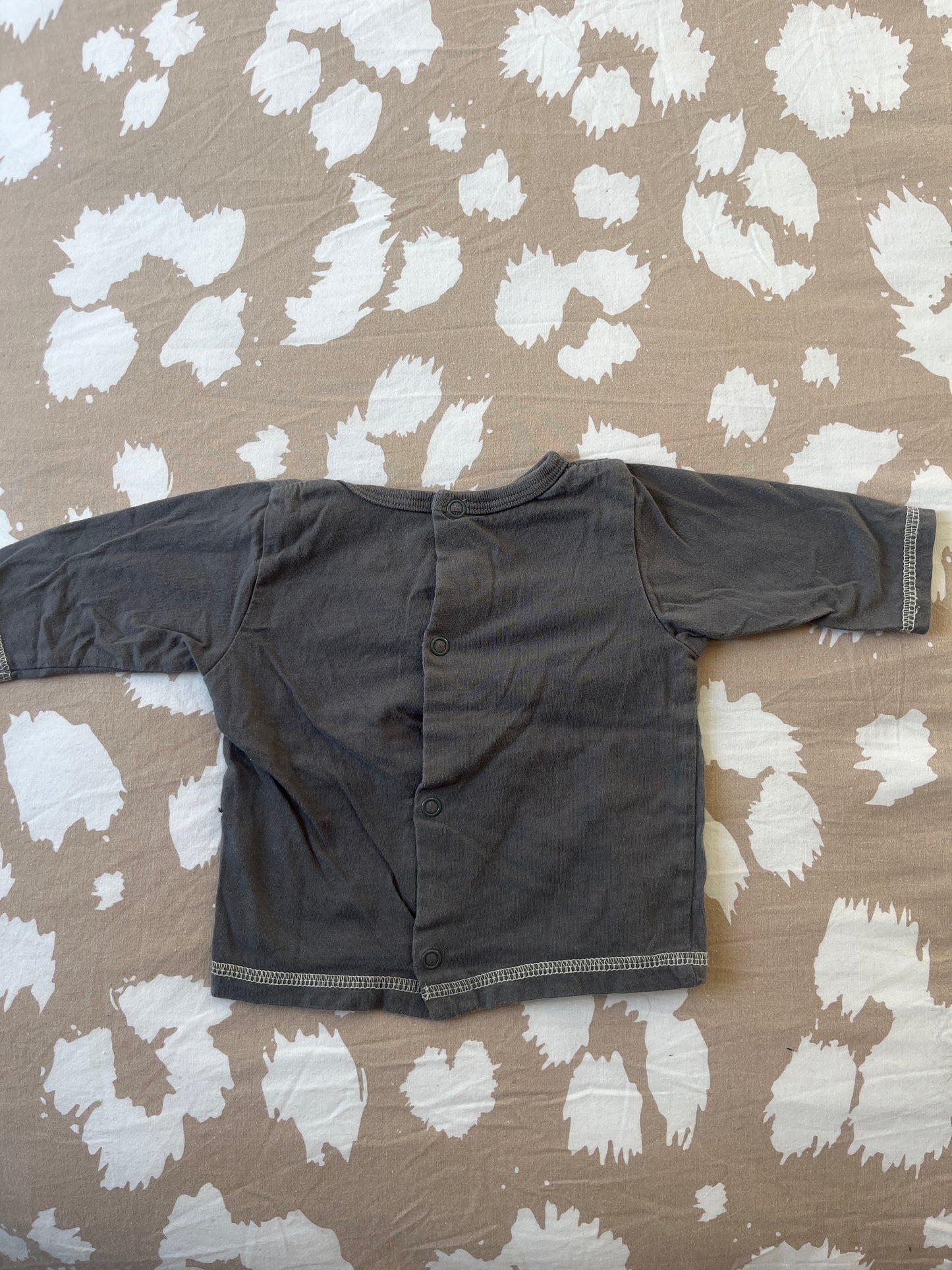 T-shirt à manches longues avec chiens « fort comme papa ! » - 3 mois