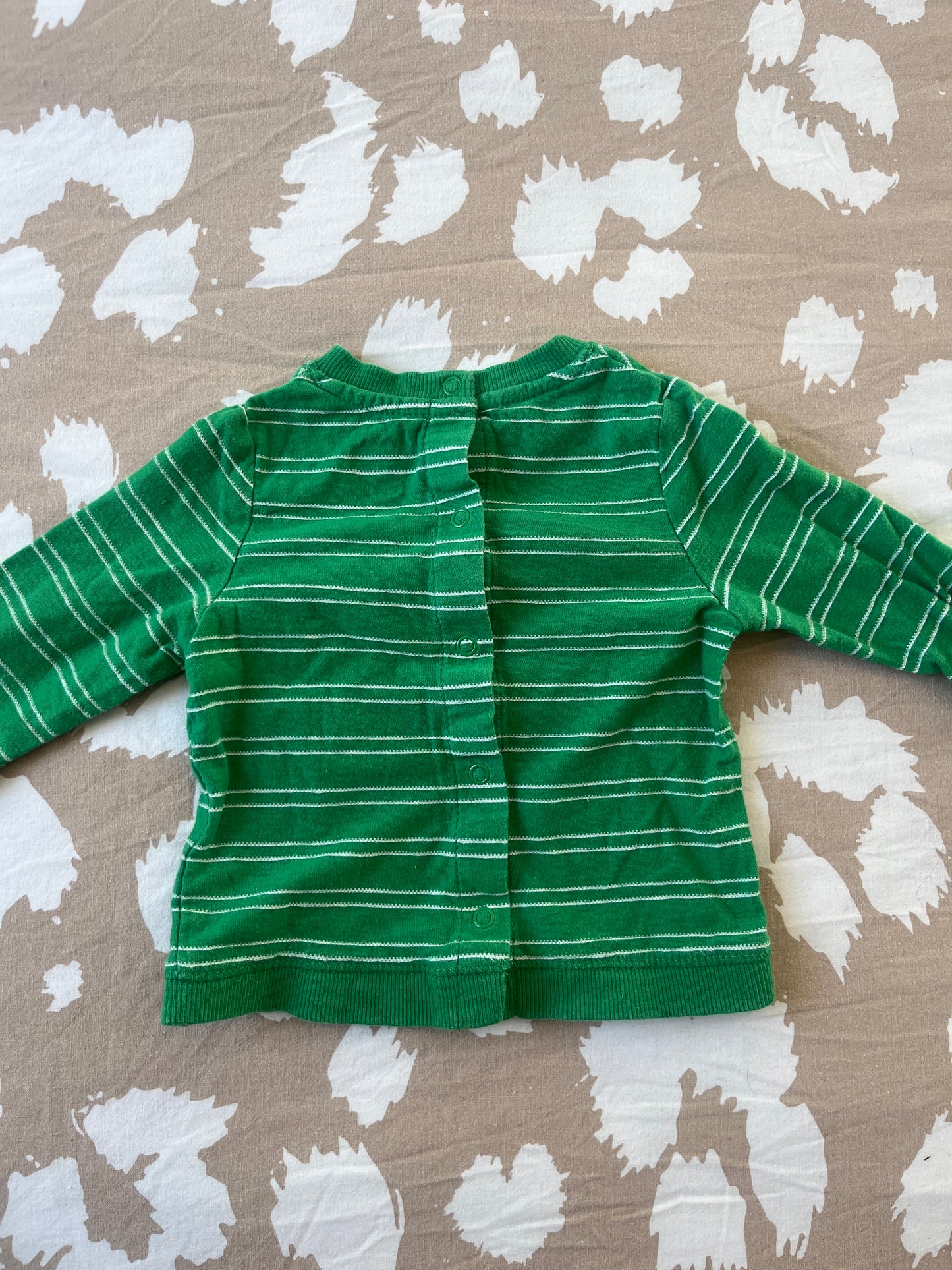 Pull à manches longues vert « I will be an artist » - 3 mois