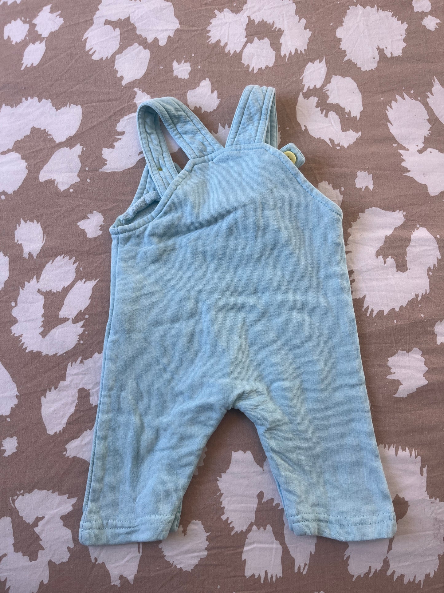 Salopette en jersey bleu « de tout mon cœur » - 3 mois