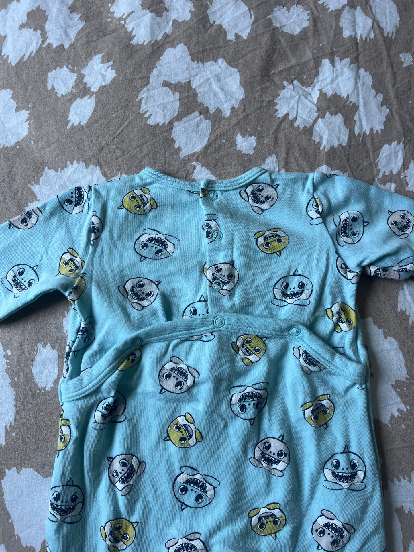 Pyjama bleu cyan Baby Shark - 6 mois