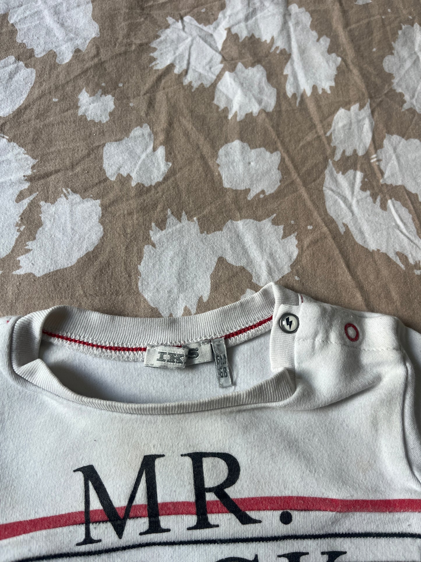 T-shirt à manches longues rayé « MR.ROCK » IKKS - 6 mois