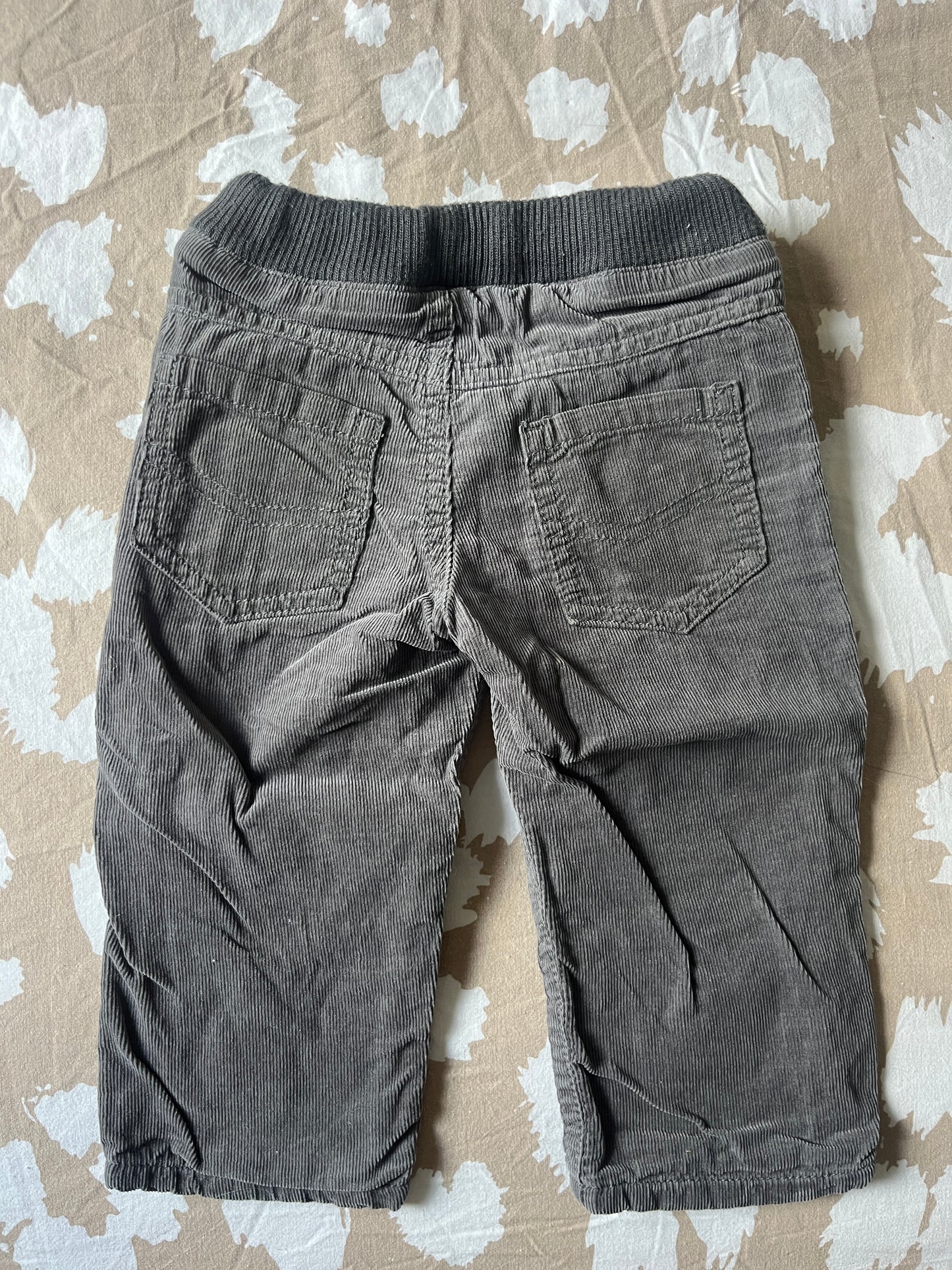 Pantalon gris velours côtelé TAO - 6 mois