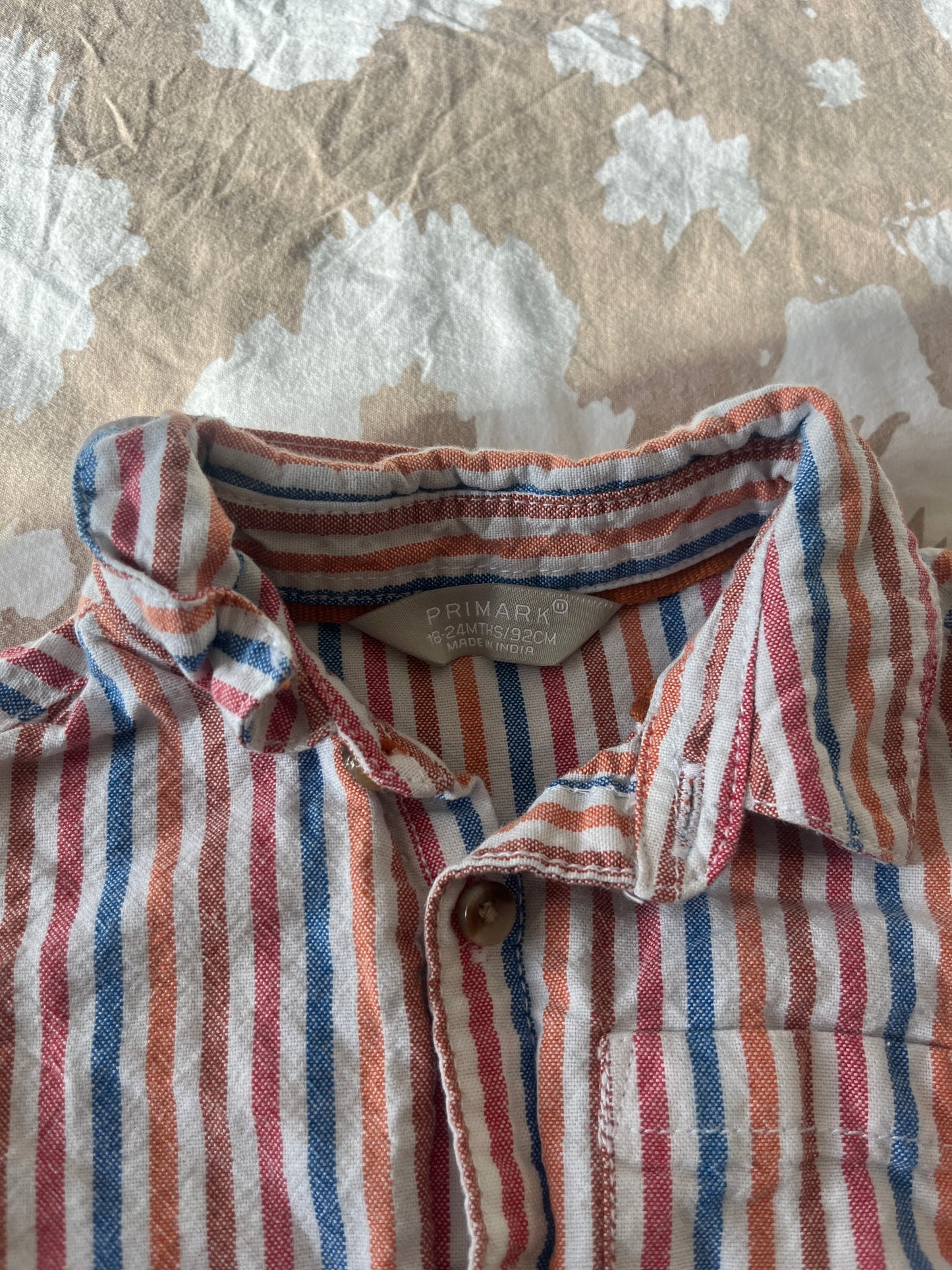 Chemise à manches courtes rayures colorées - 18/24 mois (92cm)