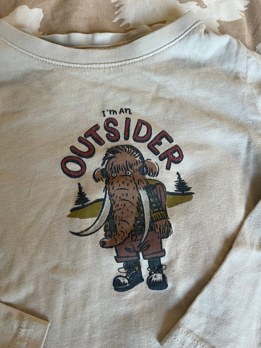 T-shirt à manches longues beige « outsider » - 3 ans