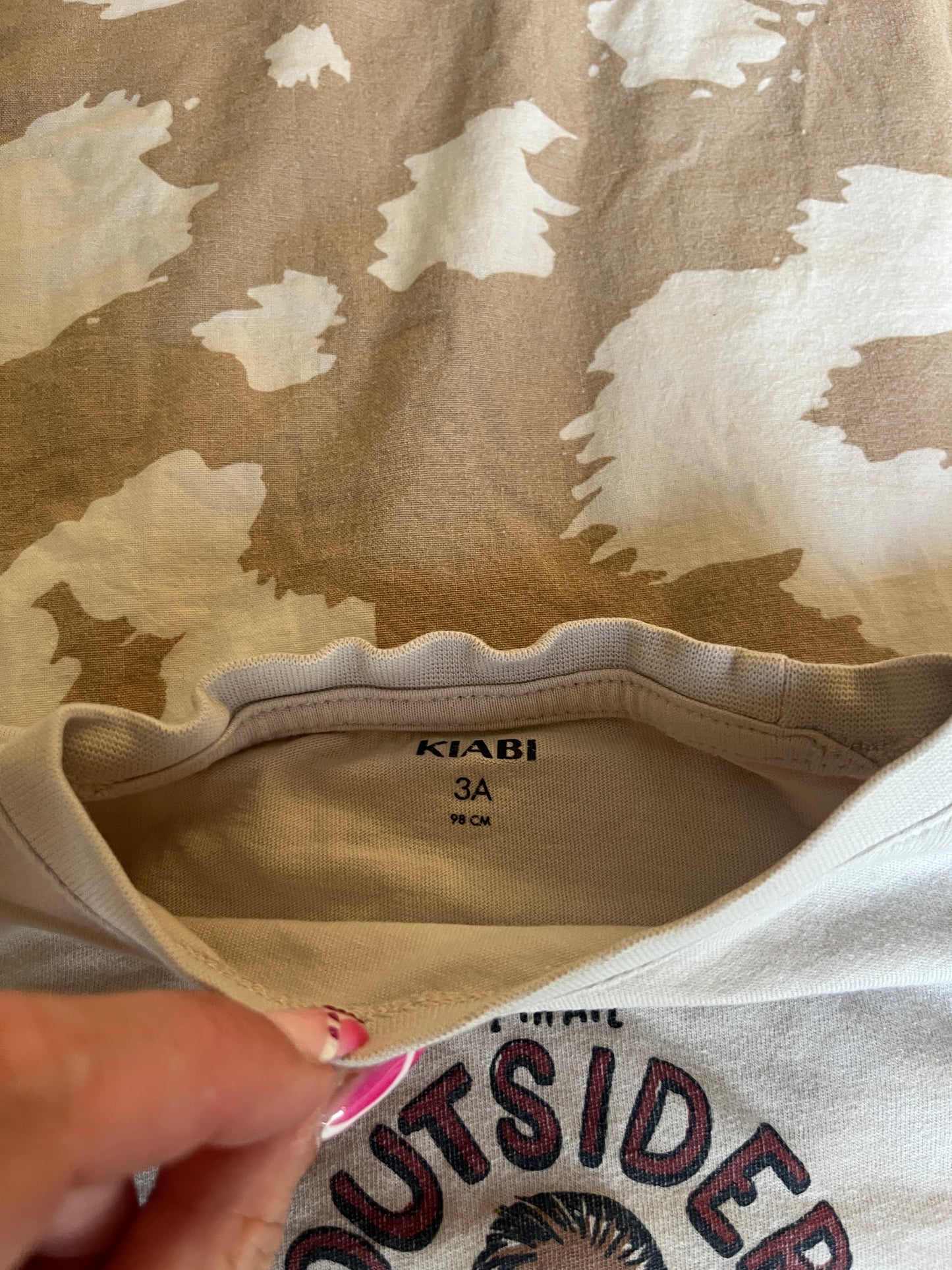 T-shirt à manches longues beige « outsider » - 3 ans