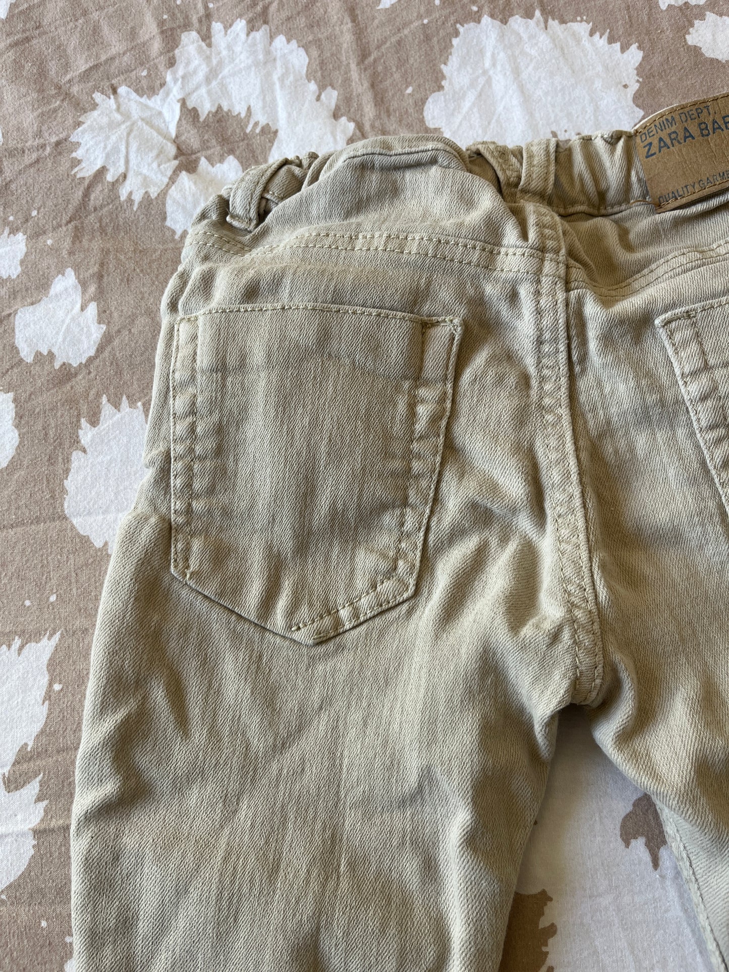 Jean denim beige avec poches Zara - 12/18 mois (86cm)